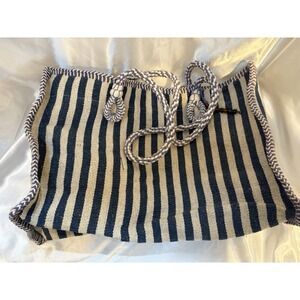 Catstudio Yellow Pink Lined Tote Bag/Purse Boho Striped with Braided Handle